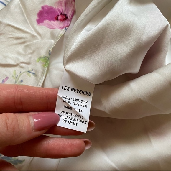 Les reveries 100% silk floral mini dress size 2 - Picture 13 of 13